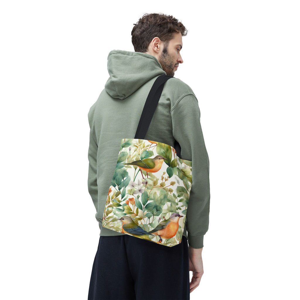 Watercolor Birds & Botanicals Tote Bag