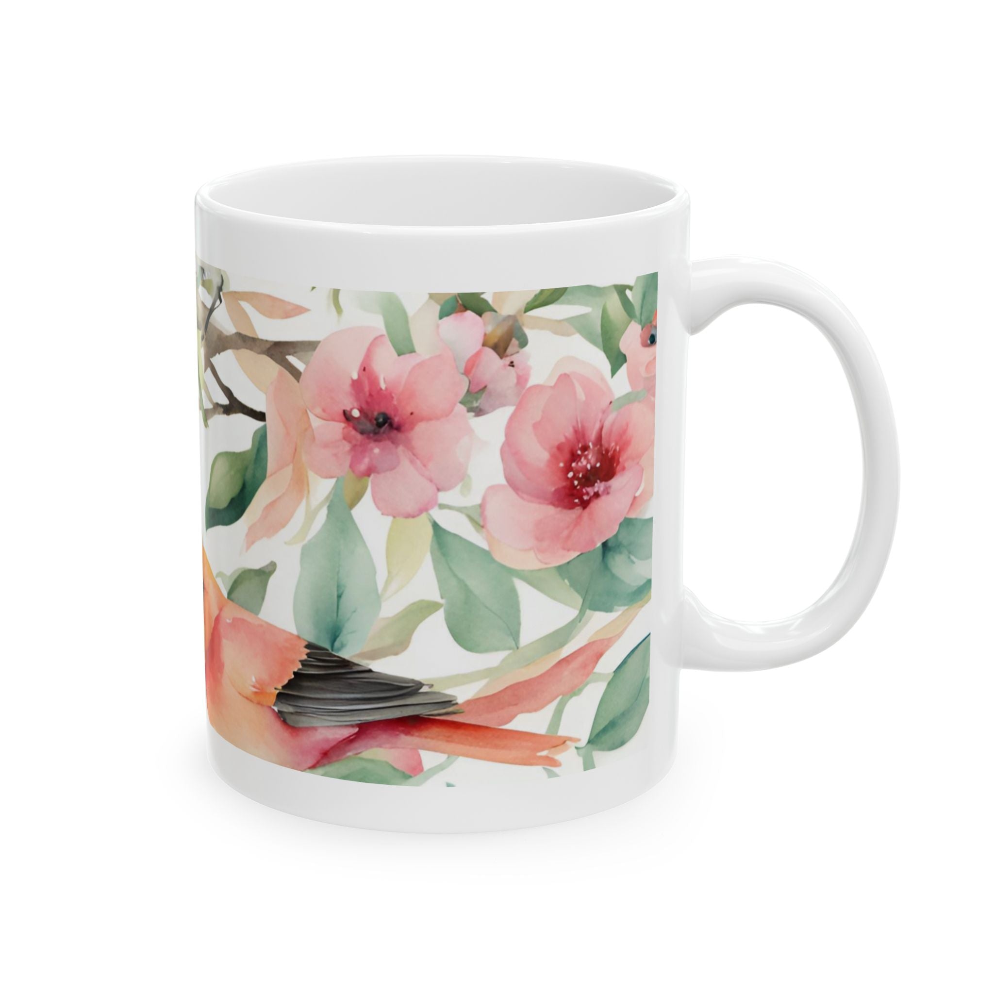 Watercolor Songbirds Coffee Cup