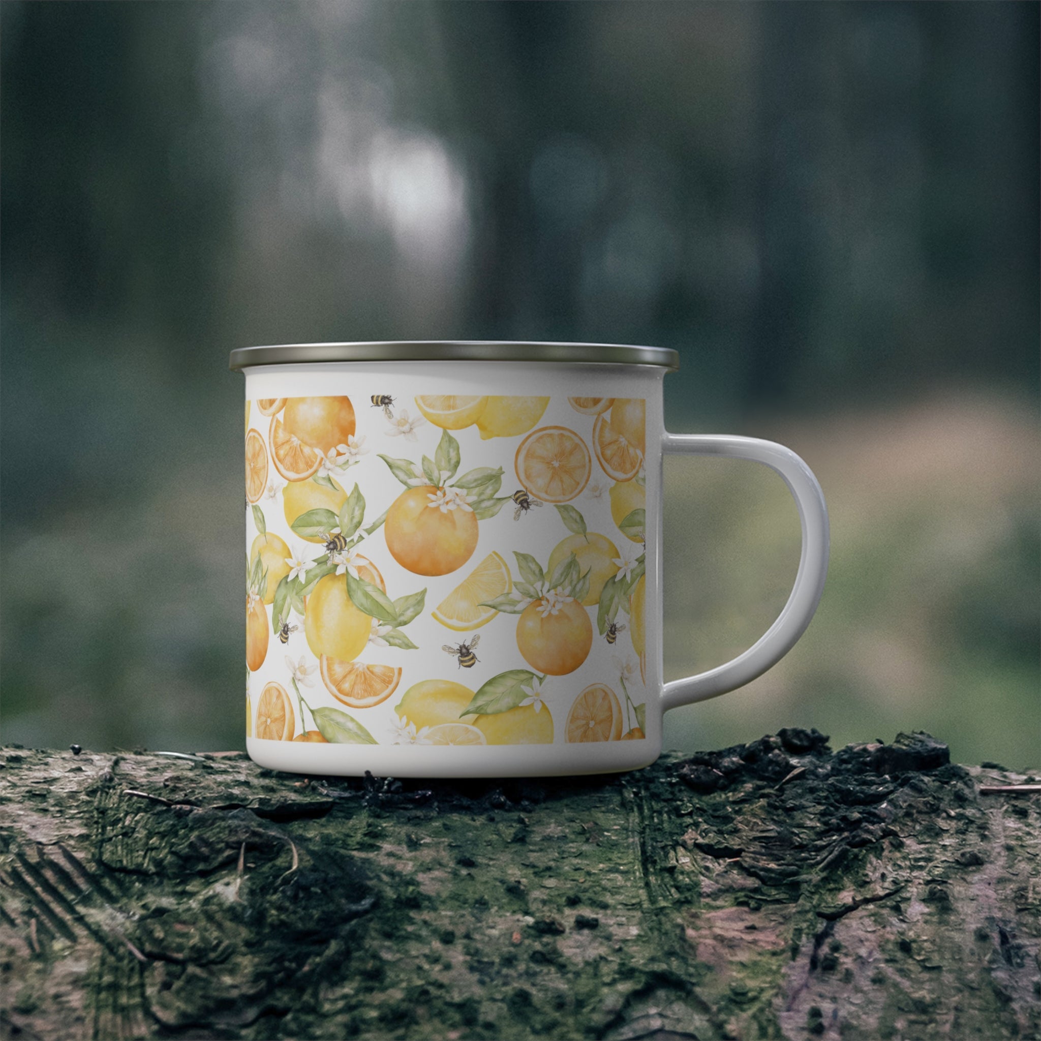 Citrus Blossom Enamel Mug