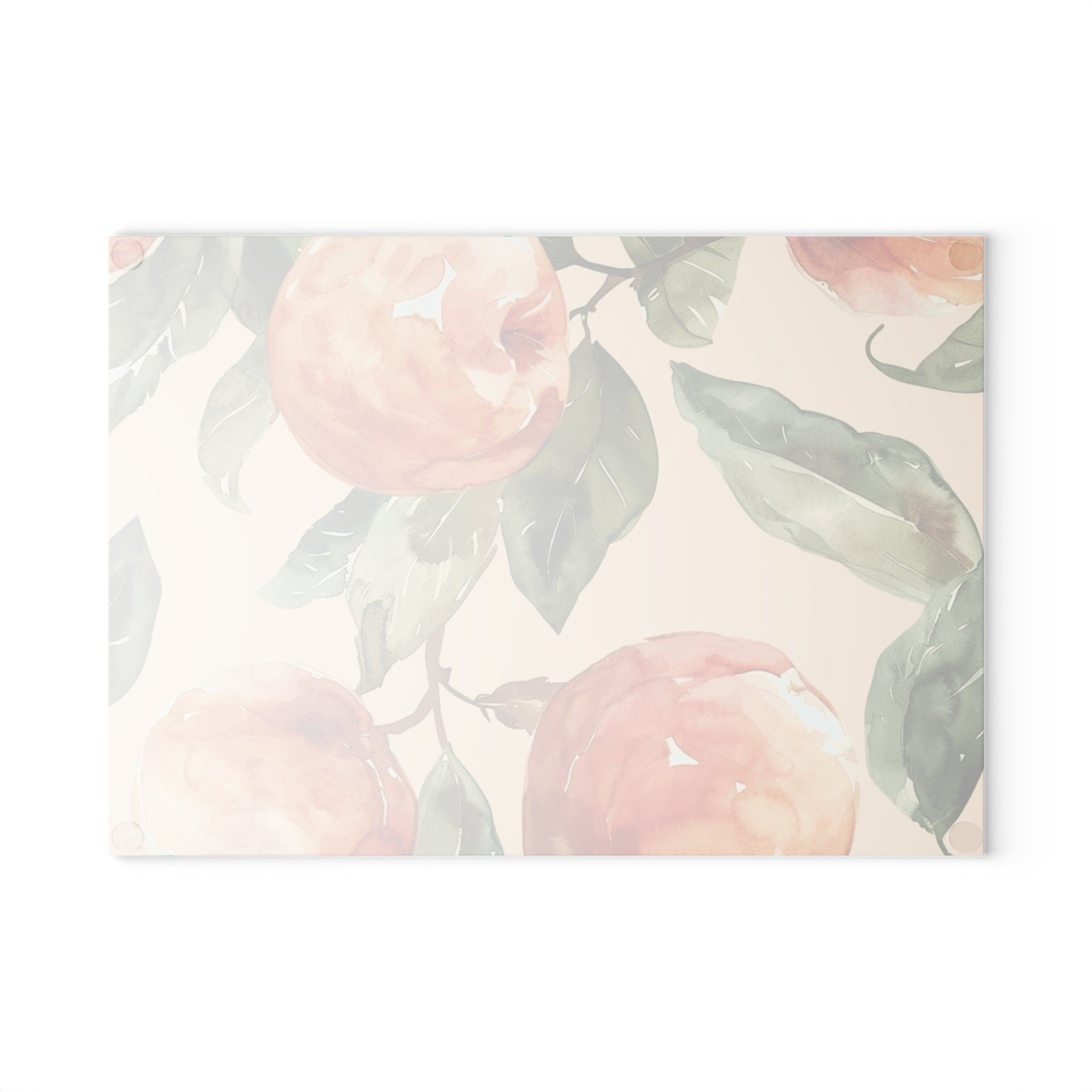 Peach Watercolor Glass Cutting Board