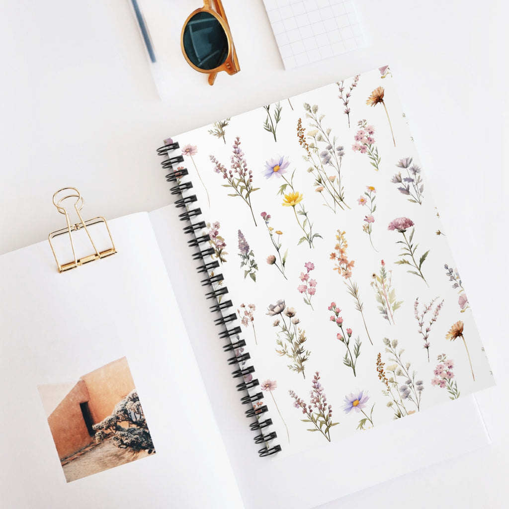 Floral Wildflower Spiral Notebook