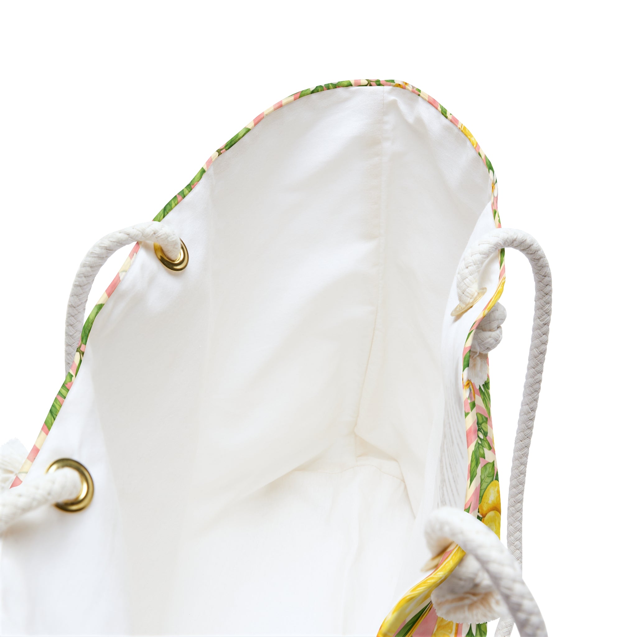 Lemon Blossom Weekender Bag — Floral Citrus Travel Tote