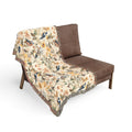 Bird & Blossom Woven Blanket — Vintage Floral Throw for Couch, Bedroom, Gift