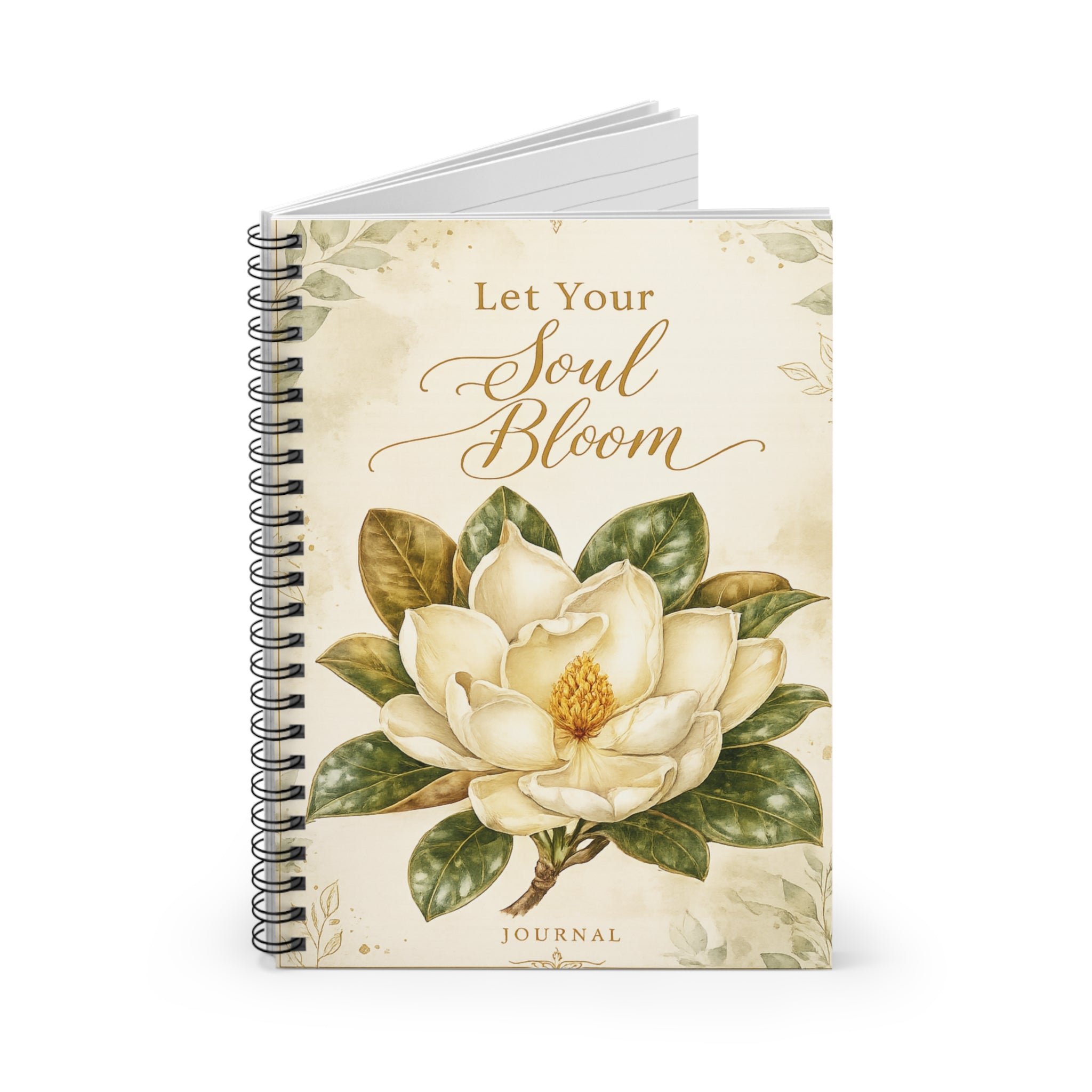 Let Your Soul Bloom Journal — Floral Spiral Notebook