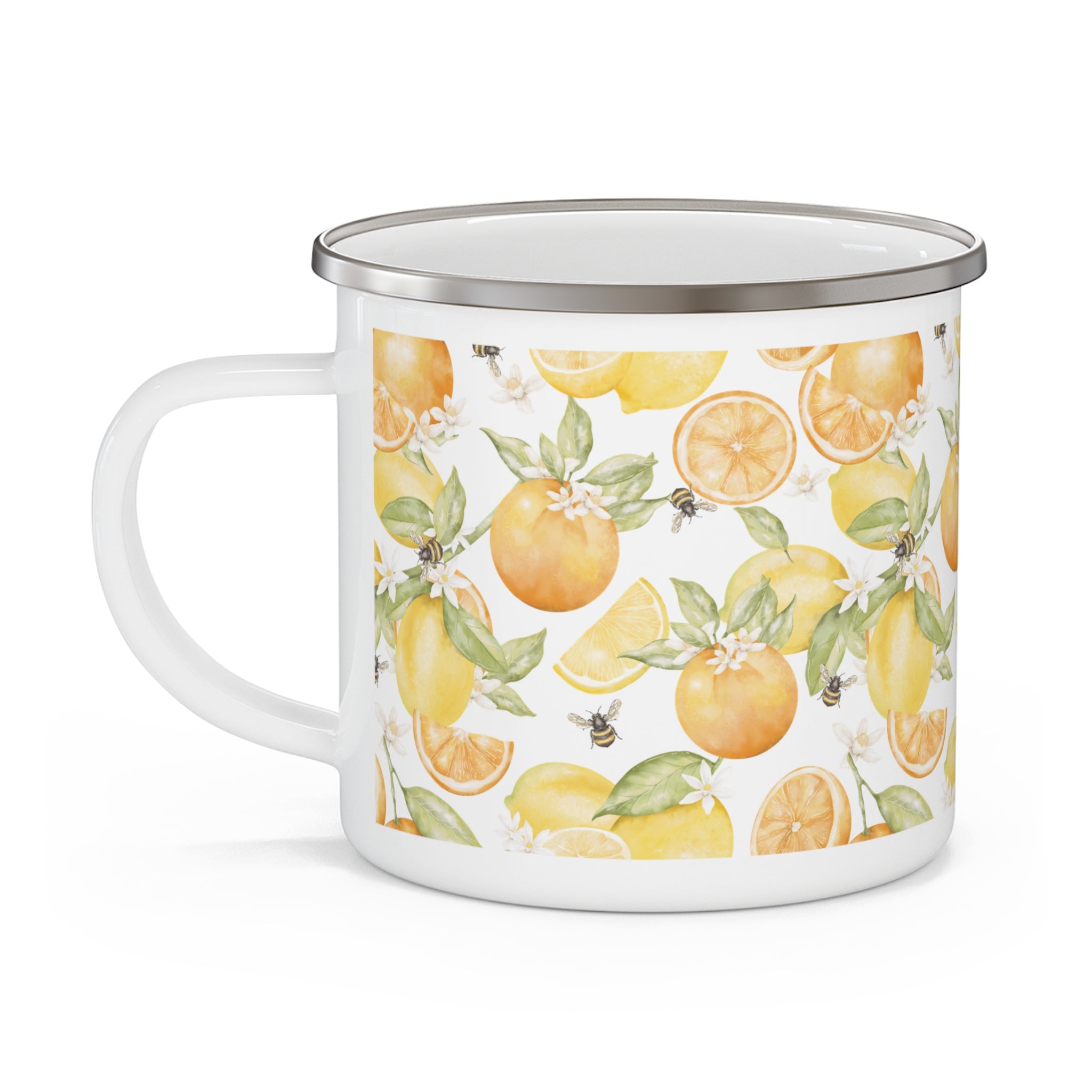 Citrus Blossom Enamel Mug