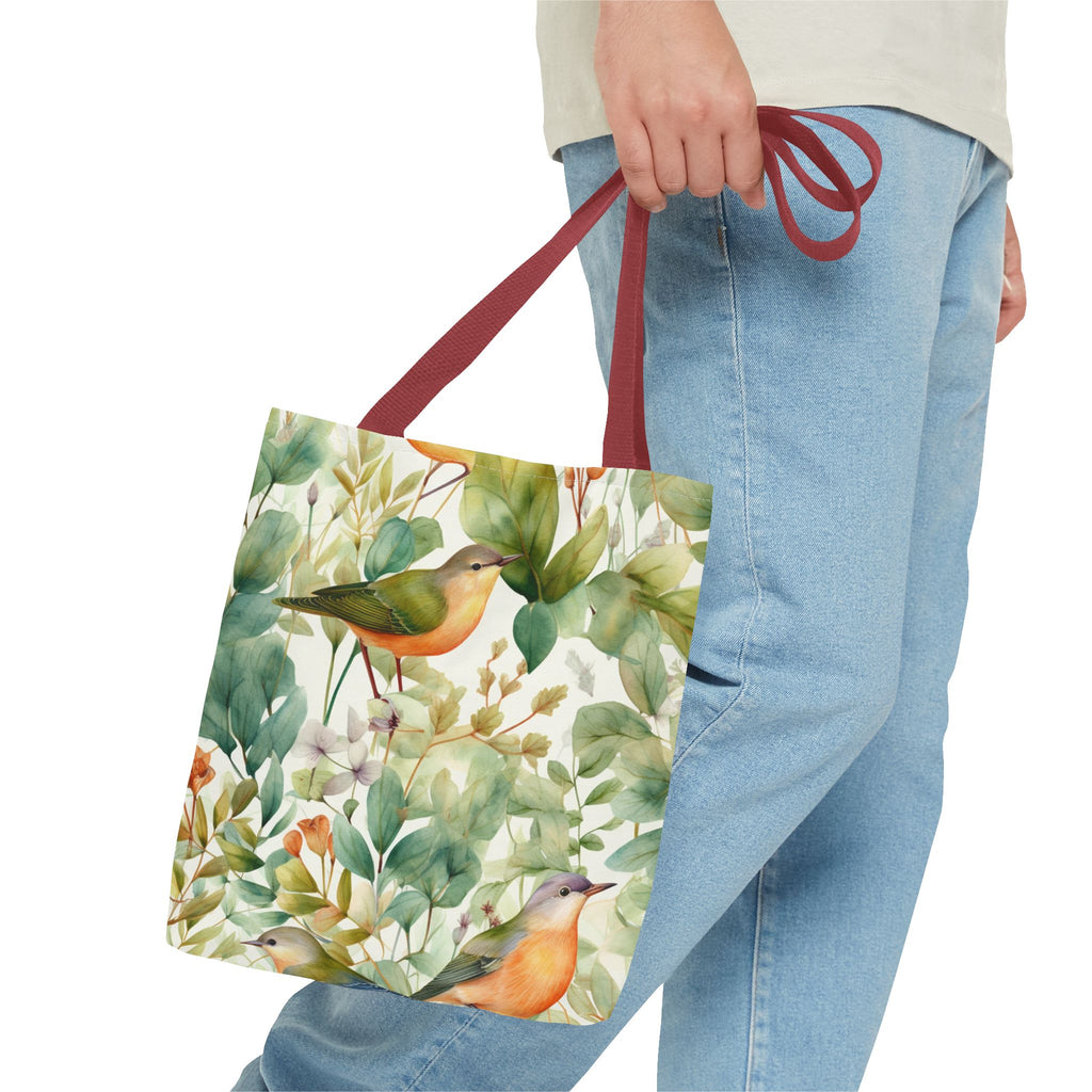 Watercolor Birds & Botanicals Tote Bag