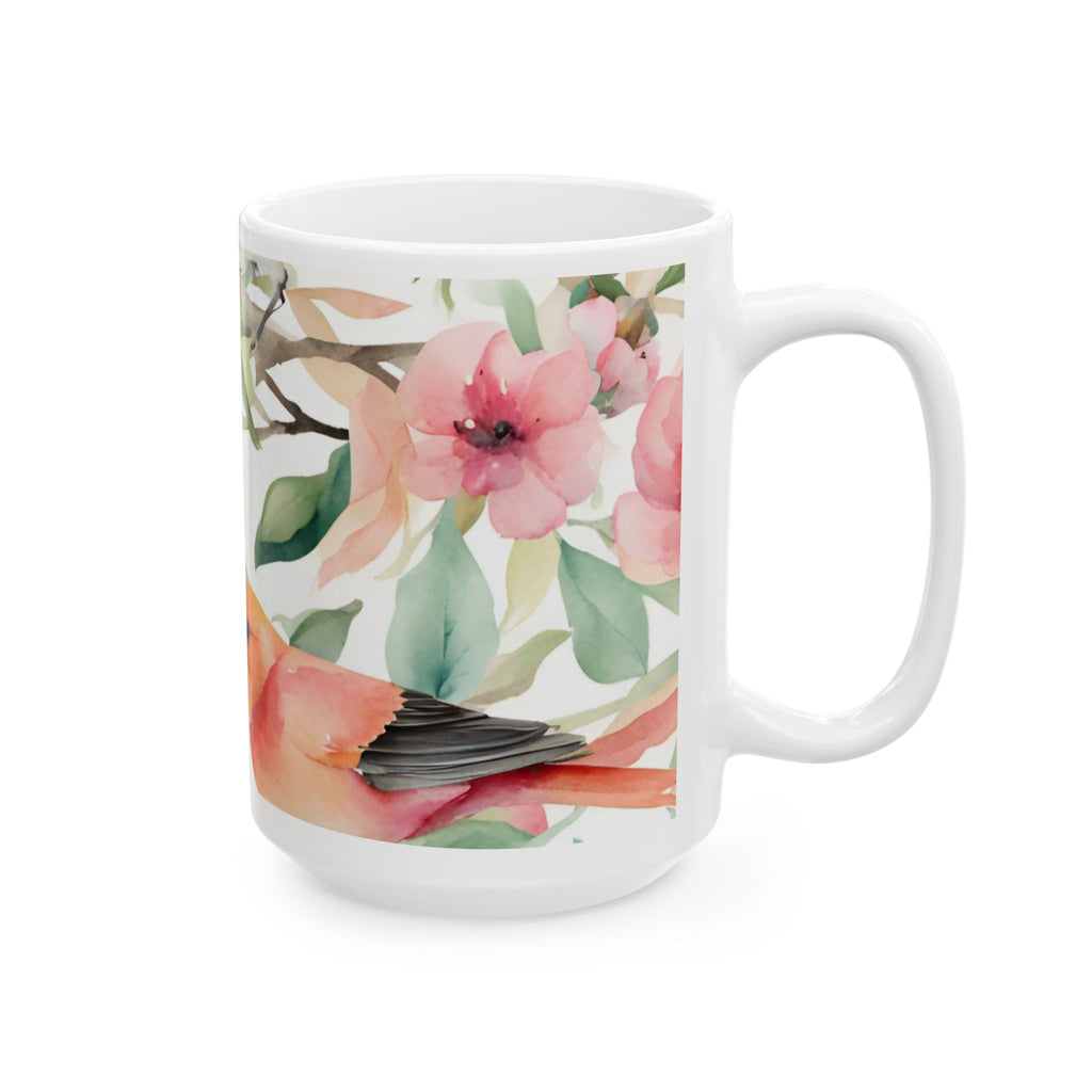 Watercolor Songbirds Coffee Cup