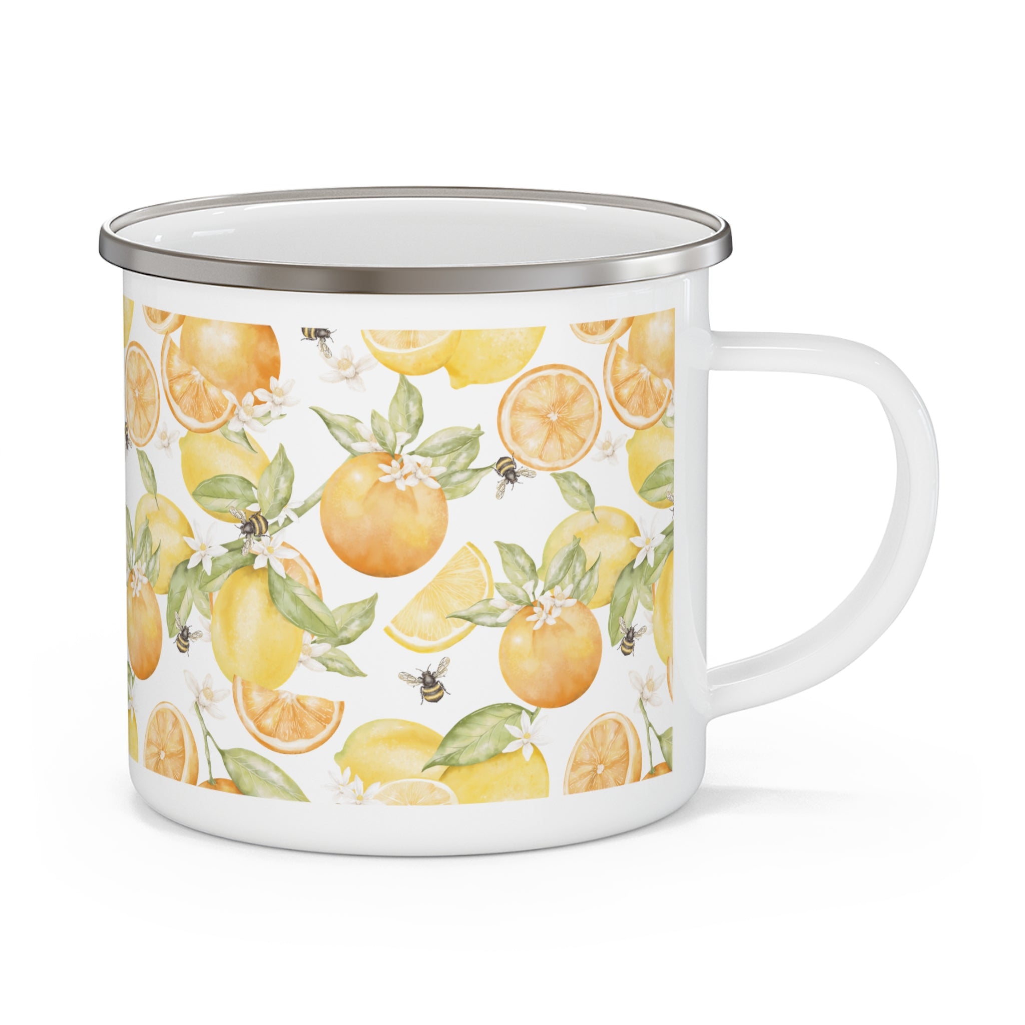 Citrus Blossom Enamel Mug