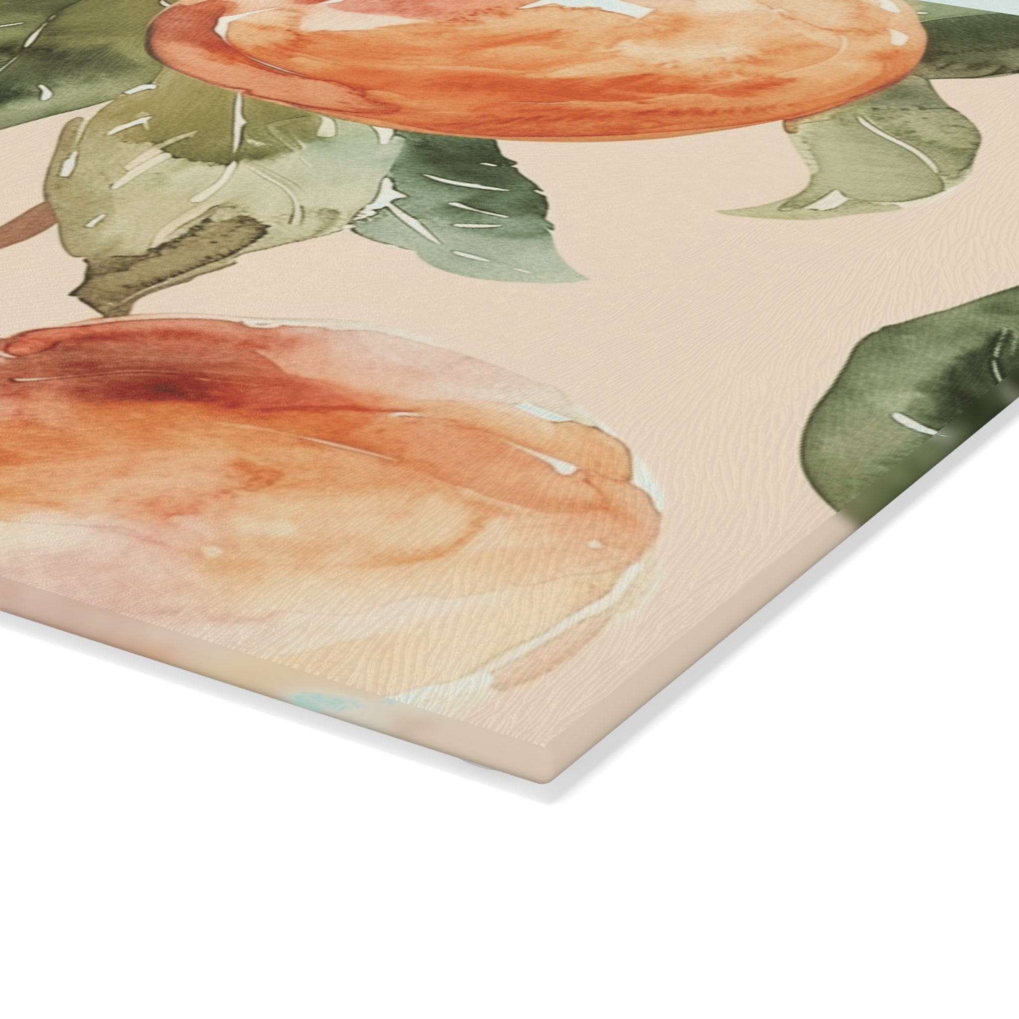 Peach Watercolor Glass Cutting Board