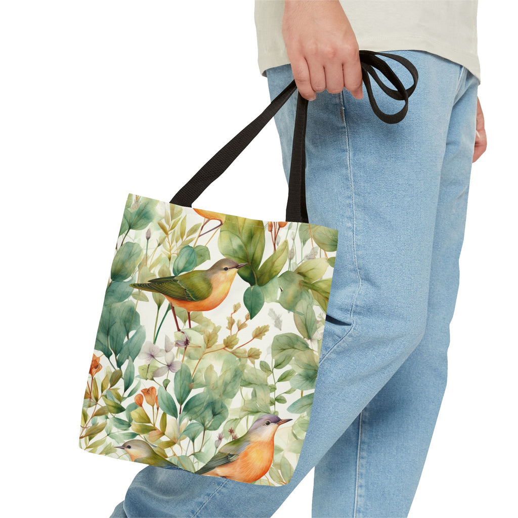 Watercolor Birds & Botanicals Tote Bag