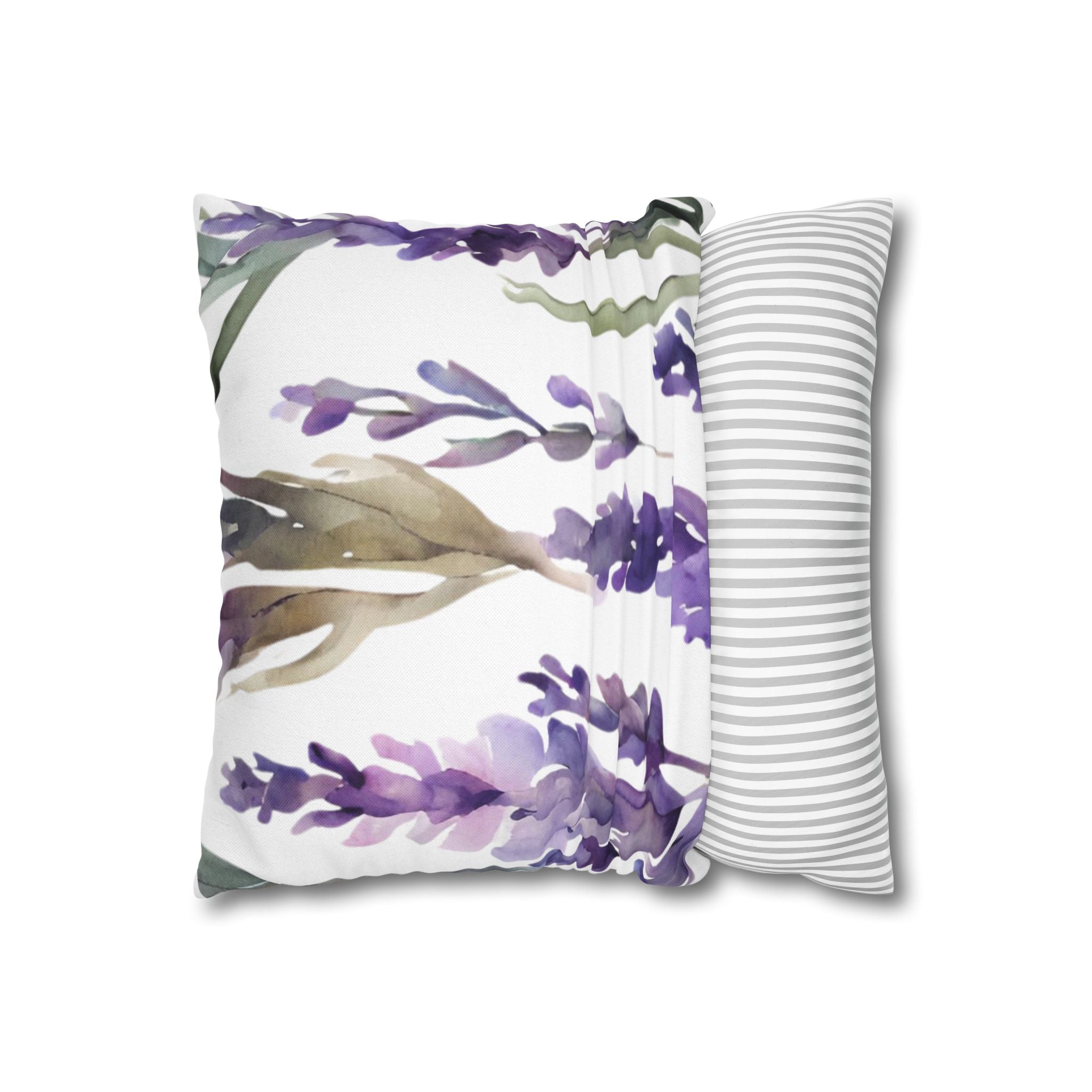 Lavender Watercolor Pillow Cover