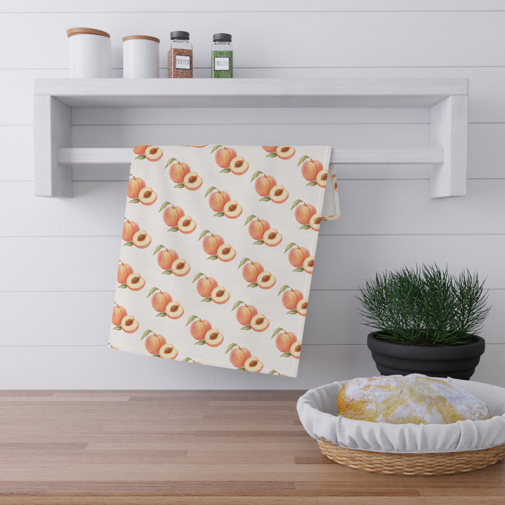 Peach Pattern Cotton Tea Towel