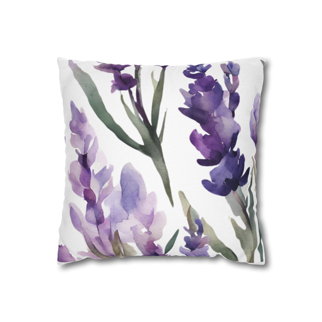 Lavender Watercolor Pillow Cover