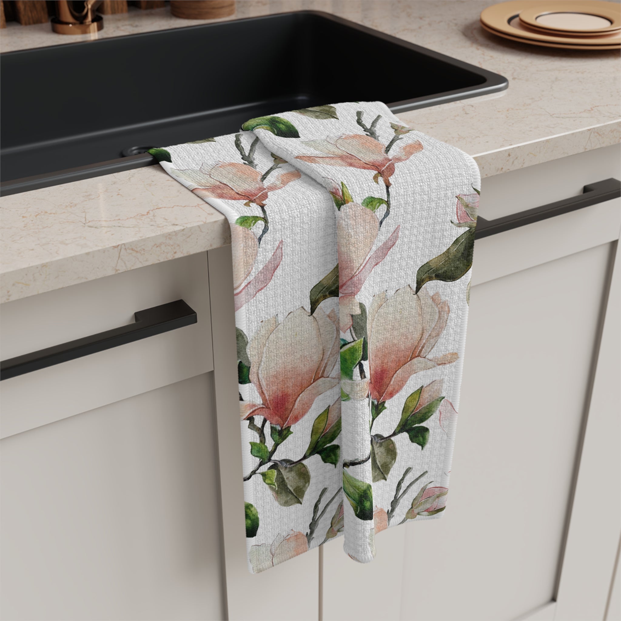 Blush Magnolia Microfiber Tea Towel